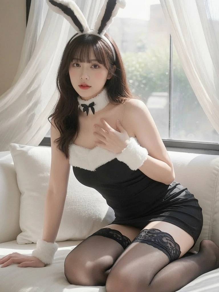 毛絨兔女郎情趣套裝